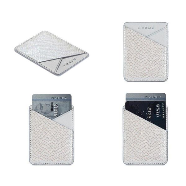 

card holders ultra slim mobile phone id holder wallet credit back pocket adhesive sticker, Brown;gray