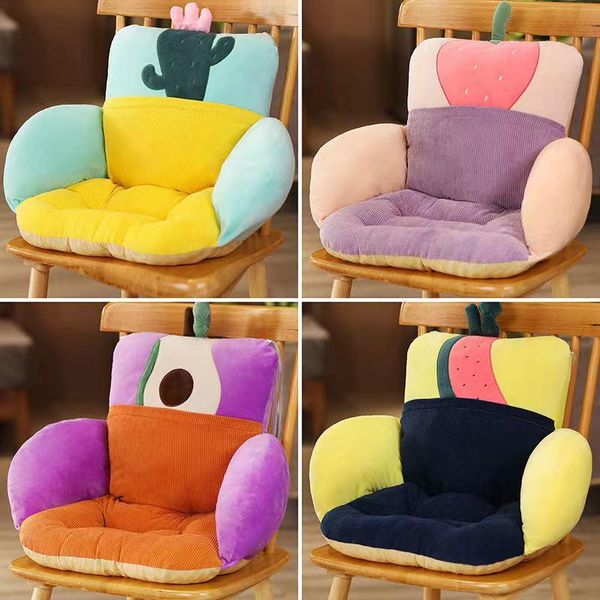 

cushion/decorative pillow backrest office cushion pregnant women soft velvet seat cute chair lumbar protector