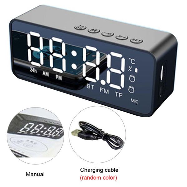 

other clocks & accessories led display temperature household with wireless speaker digital alarm clock fm radio deskportable for bedroom
