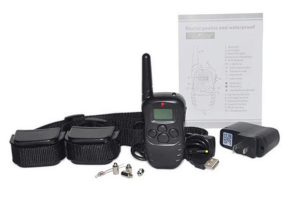 

dog collars & leashes 10set dhl water-resistant 300 meters remote control 1 to 2 rechargeable pet training no necklace