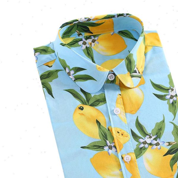 

dioufond womens shirt blouse women plus size vintage floral print shirts ladies casual loose long sleeve blusas femininas, White