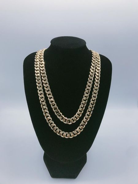 

chains good quality men women hip hop copper gold necklaces fashion link neck jewelry, Silver
