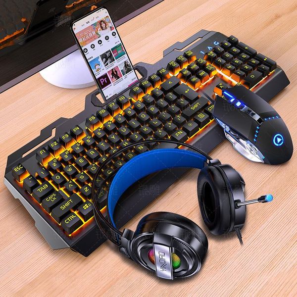 

keyboard mouse combos v2 game headset three piece set mechanical touch kit