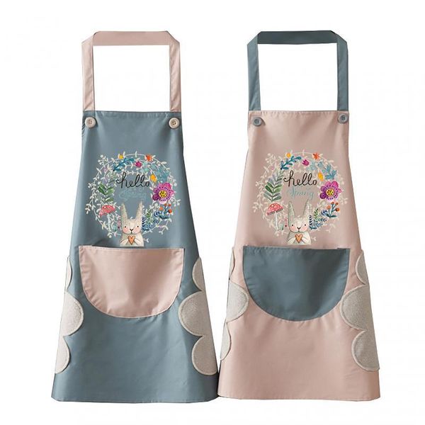 

aprons hand-wiping apron fashion cooking with multi pockets women oil-proof waist for grill restaurant bar shop chef waiter