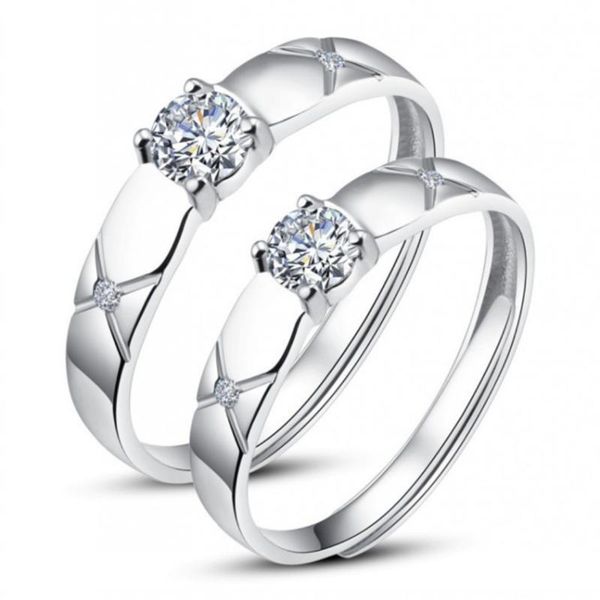 

wedding rings open adjustable couple finger jewelry ring engagement for women luxury, Slivery;golden