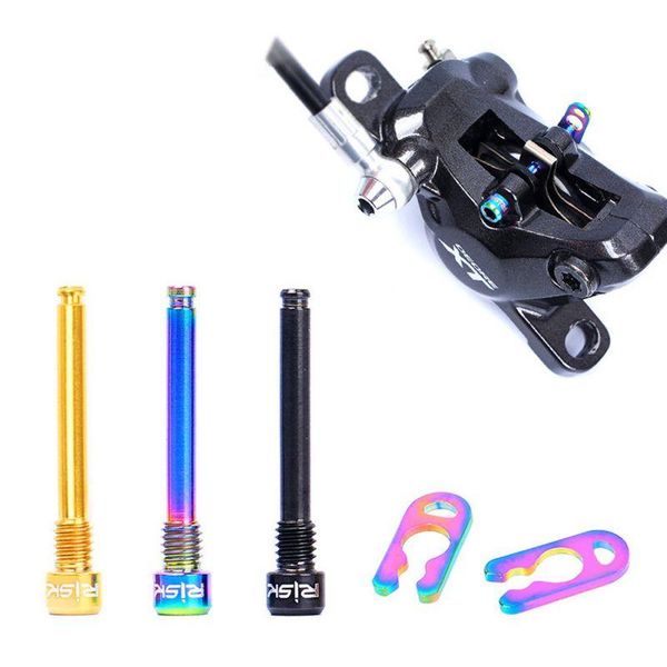 

tools 2 pcs titanium alloy oil disc threaded bolt brake caliper to make the film buckle mountain road bike xtr xt circlip