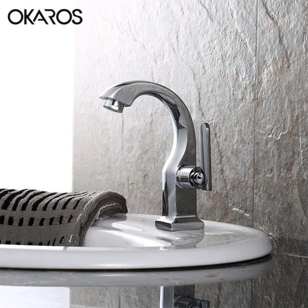 

bathroom sink faucets okaros design basin faucet single cold solid brass chrome plated handle vessel tap mixer