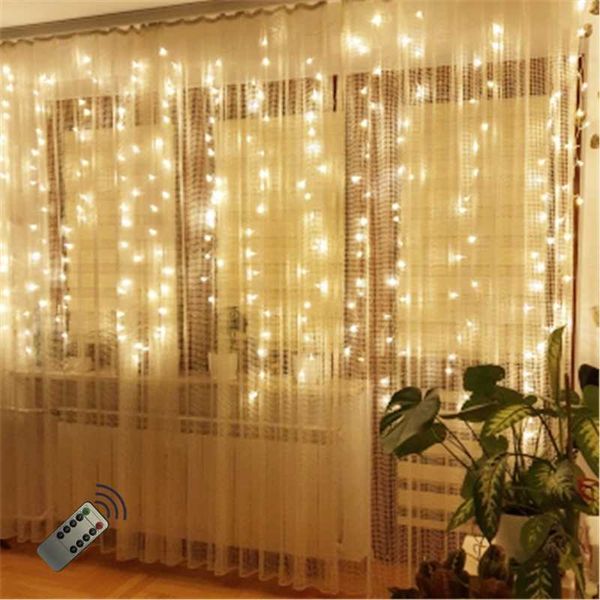 

strings 10pcs 3x1m led curtain light christmas garlands fairy battery copper string wedding garden party window decor