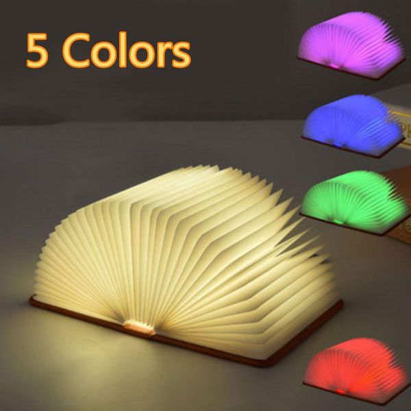 

book lights jentinsun 5 color foldable pages lamp pu leather led shape usb night light portable reading home decoration