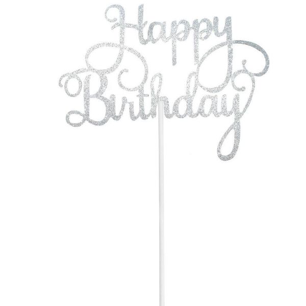 

silver happy birthday er cake tools for party 122974