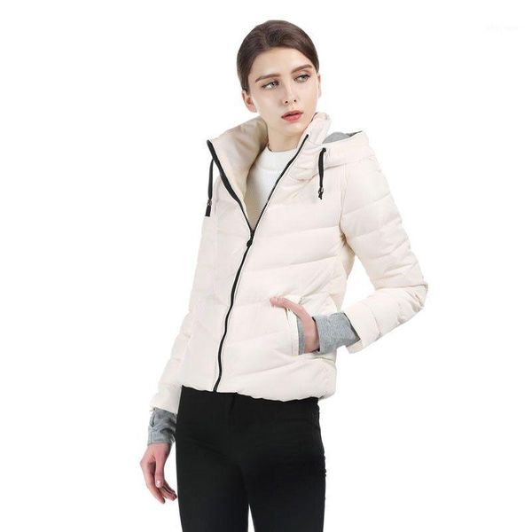 

women's down & parkas hooded cotton-padded jacket warm winter short plus size slim women basic coats female style outwear, Black