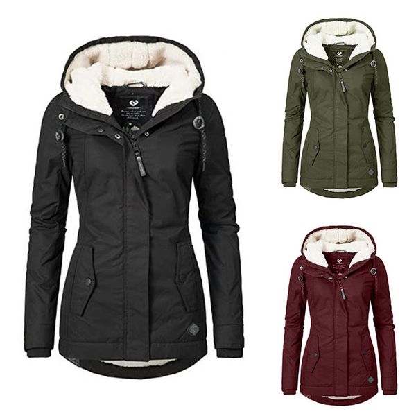 

large size women's hoodie plus size 5xl autumn winter long sleeve loose large size hoodies jacket cotton coat winter jackets 210515, Black