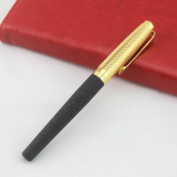 

luxury gold rollerball pen metal steel ballpoint pens with original gift case office supplies gifts, Blue;orange