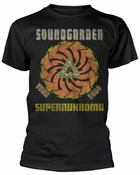 

official soundgarden t shirt superunknown tour 94 black classic rock band tee, White;black