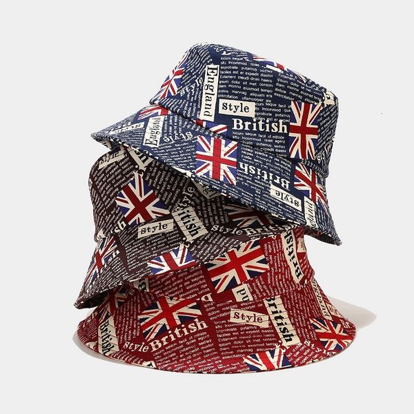 

new rice flag graffiti basin hat men's and women's fashion trend cotton fisherman's hat summer sun hat trend