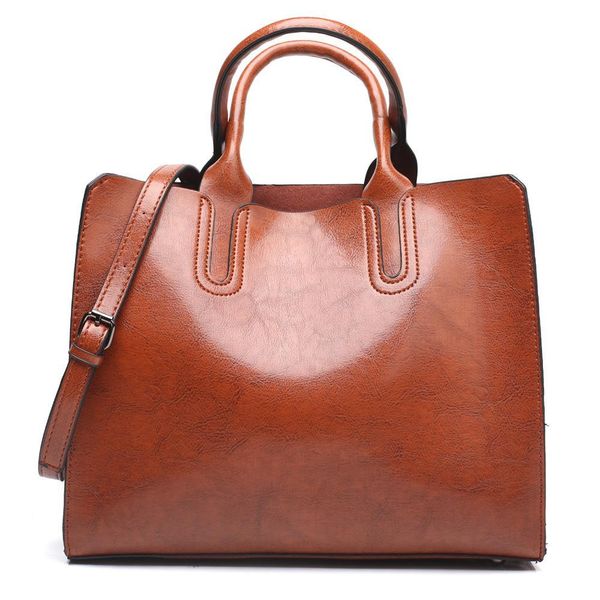 

oil wax 's leather hands purse luxury lady hand bags pocket women messenger bag big tote sac bols green color