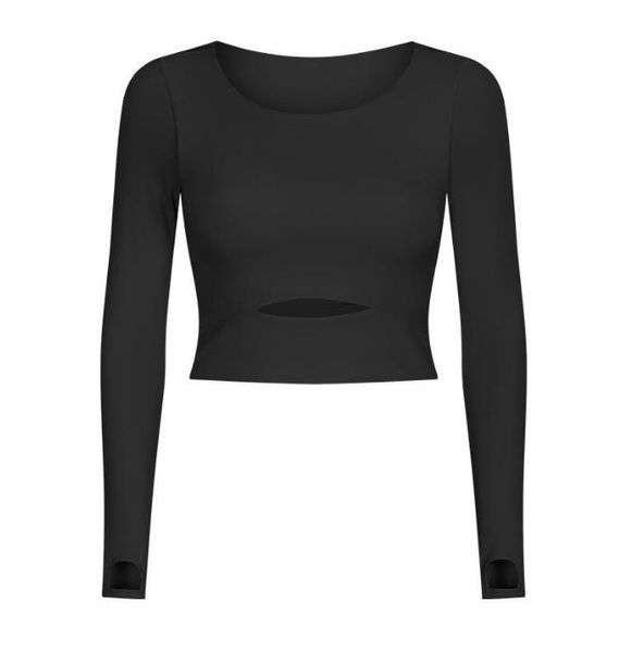 

2021luyogasports lu-01 yoga sports bra women gym fitness clothes long-sleeved t-shirt padded half length running slim athletic workout top
