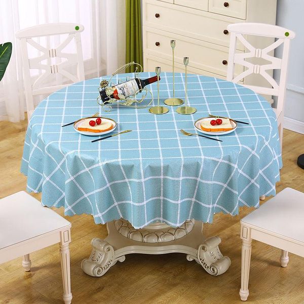 

small round tablecloth waterproof, oil proof and wash household dining table cloth tea pvc