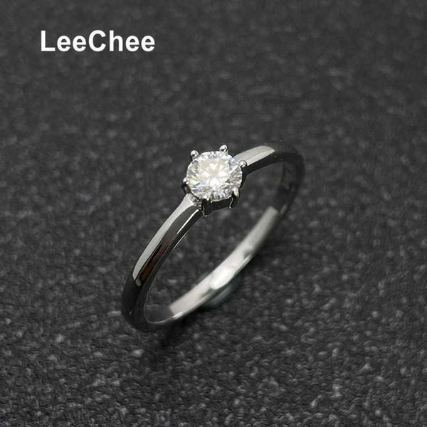 

0.3ct moissanite ring 4mm excellent cut lab diamond fine jewelry women anniversary gift test passed real 925 sterling silver