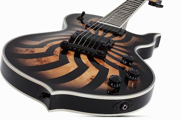 

custom wylde odin grail charcoal burst buzzsaw electric guitar accept oem