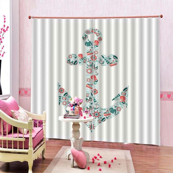 

curtain & drapes custom 3d pirate ship shower horror image polyester fabric children's room curtains cortinas