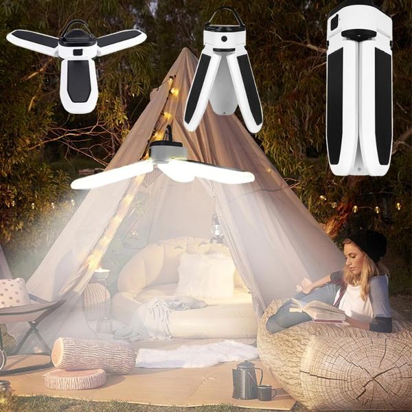 

portable lanterns multifunctional 3 leaf 60 led lights 5 modes usb rechargeable solar powered lamp outdoor camping light waterproof lighting