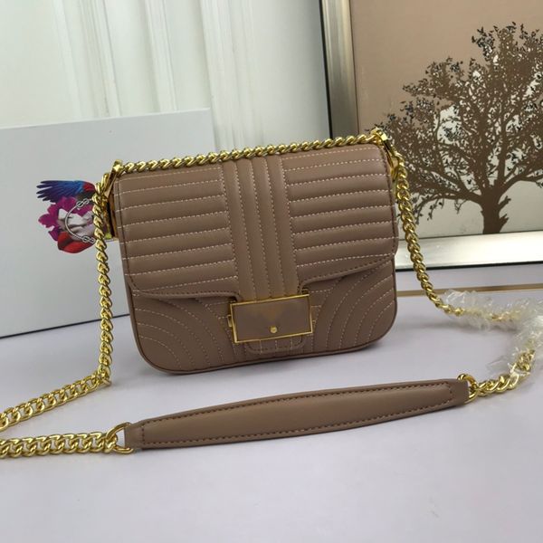 

ladies shoulder bags wallet imported lambskin embroidered leather material hardware logo snaplock closure messenger bag