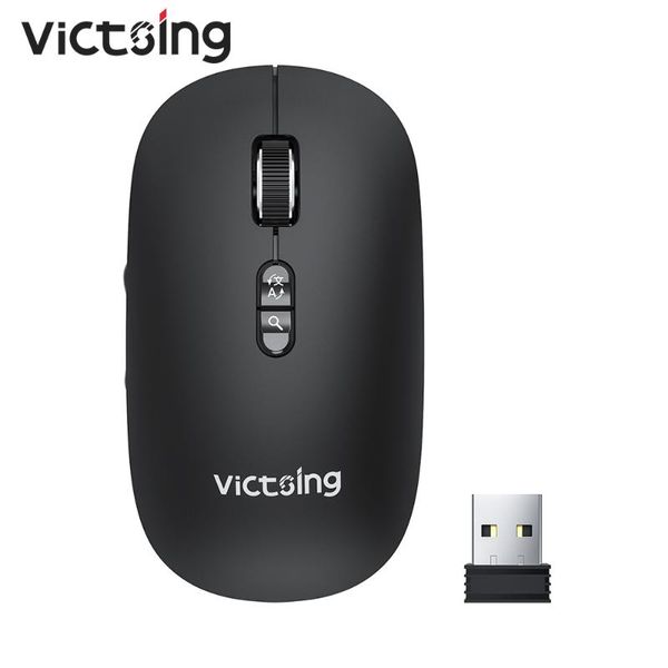 

victsing pc323 2.4g wireless ai voice mouse type-c rechargeable portable mini with typing searching translating mice