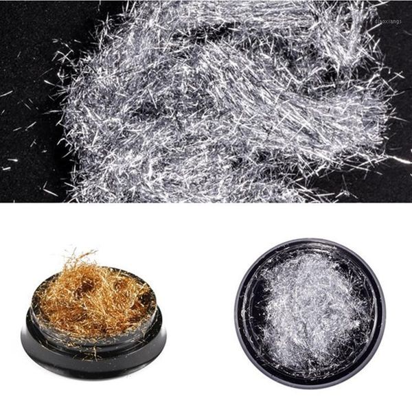 

nail gold and silver line jewelry nails color foil silk platinum thread fine velvet high brightness1, Silver;gold