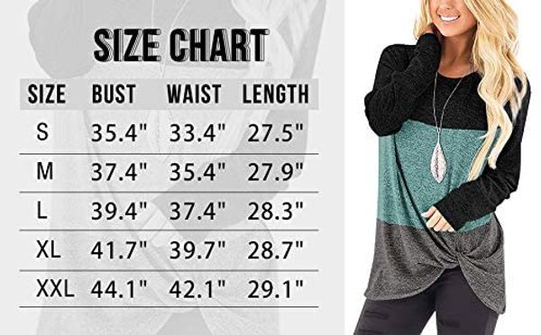 

womens casual shirts tunic twist knot pullover, White