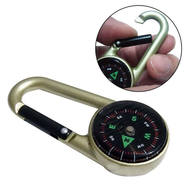 

professional multifunctional portable outdoor climbing camping hiking metal carabiner compass gadgets