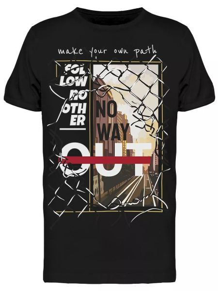 

make your own path city tee men's -image by shutterstock, White;black