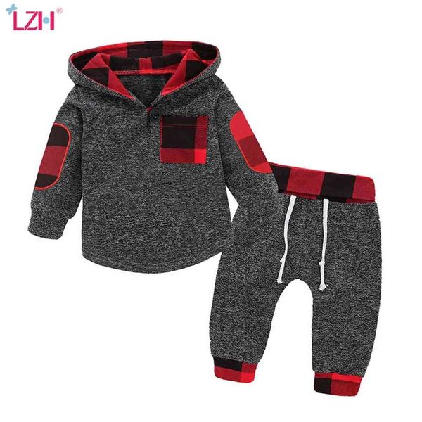 

sets lzh newborn autumn winter boys clothes hoodies+pant 2pcs outfit suit christmas costume infant clothing for baby setq1221, White
