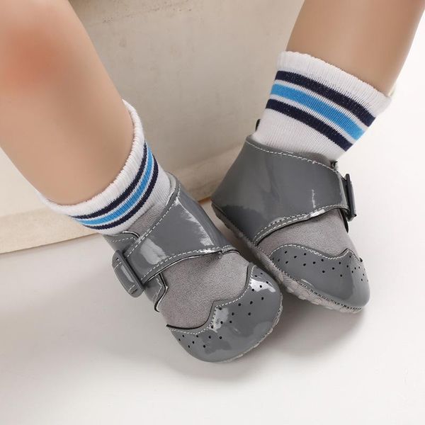 

first walkers baby shoes born boys sneaker girls casual kids toddlersbuckle pu leather soft soles sneakers 0-18 months