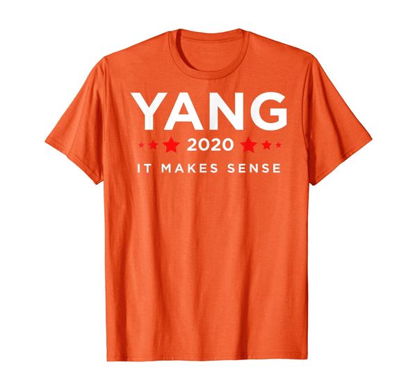 

andrew yang 2020 it makes sense t-shirt, White;black