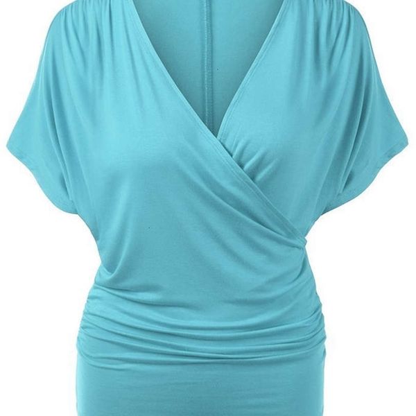

t-shirt women's v-neck bat short sleeve large p2pg, White