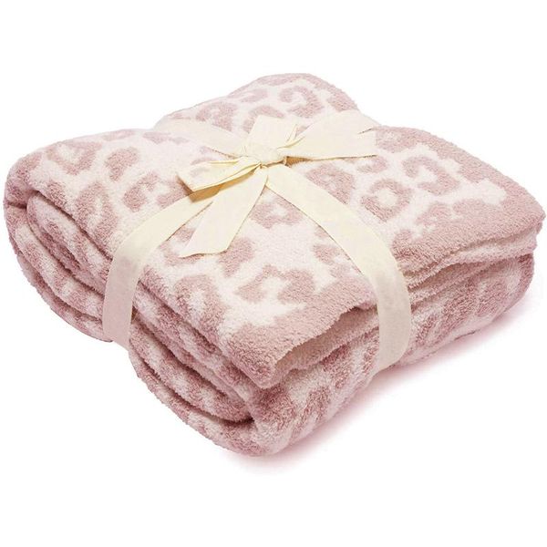 

blankets pink leopard fleece blankets, high-grade and sofa super soft comfortable lightweight blanket