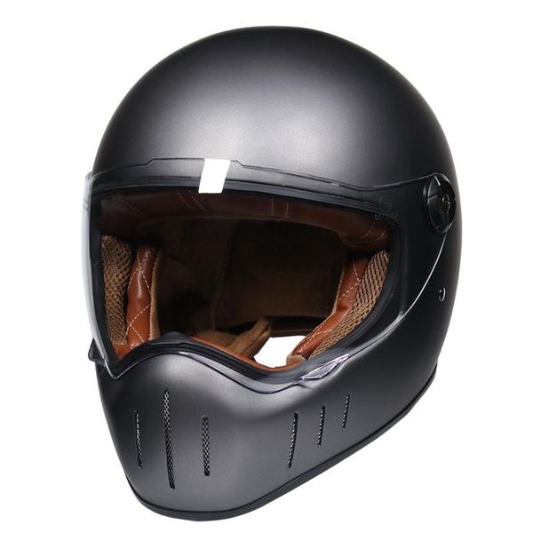 Motorradhelme Thompson Helm Full Face Casco Moto Vintage Chopper Retro Capacete De Motocicleta250P