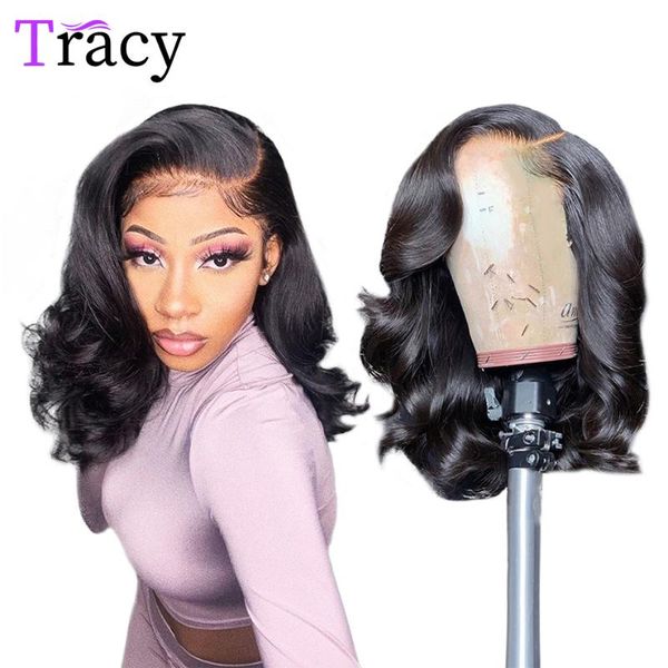 

lace wigs body wave short bob human hair brazilian 13x4 front 4x4 closure wig, Black;brown