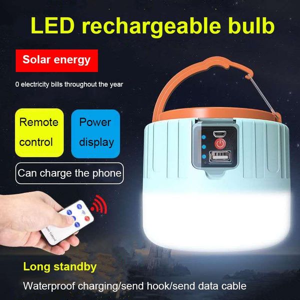 

portable lanterns solar led camping light usb rechargeable bulb lantern tent-lamp emergency night bbq hiking