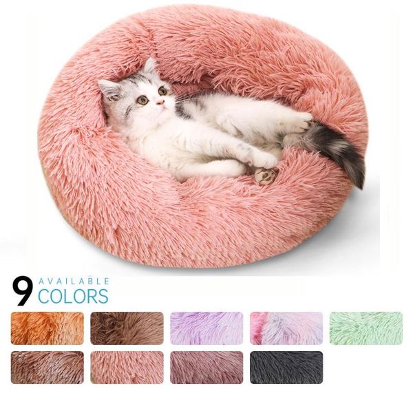 

cat beds & furniture washable kennel pet dog bed house comfortable soft round mat warm nest easy to clean supplies
