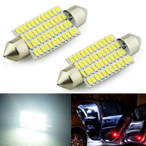 

2mm white 3014 48-smd led car interior map dome light bulb