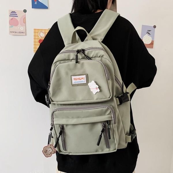 

backpack multi-pocket school for teens women's female college campus large-capacity schoolbag korean harajuku book bags