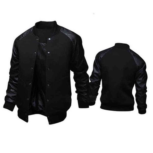 

men's splicing et big pocket baseball shirt autumn winter coat, Black;brown