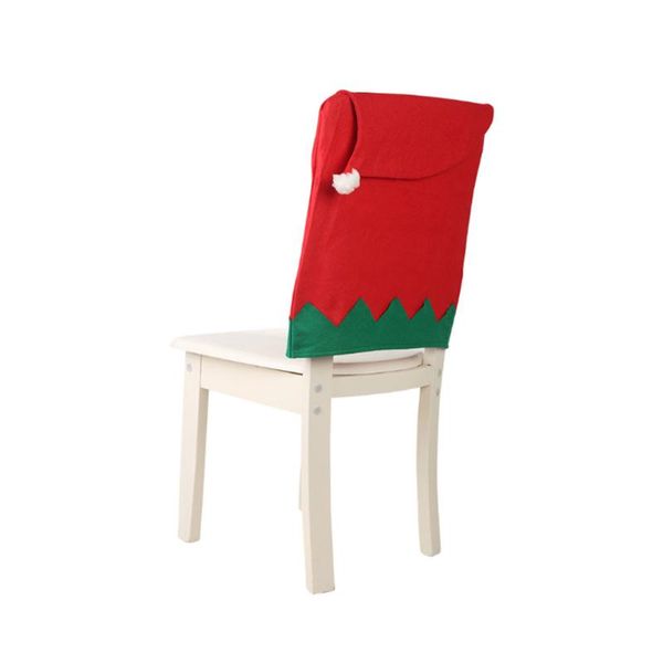 

chair covers non-woven fabric seat back decorative household el hat elf soft living room cover slipcover dinner christmas kitchen