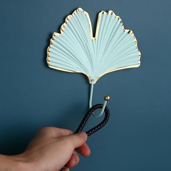 

hooks & rails exquisite leaf molding technology wall decoration simple hook nordic wrought iron keychain