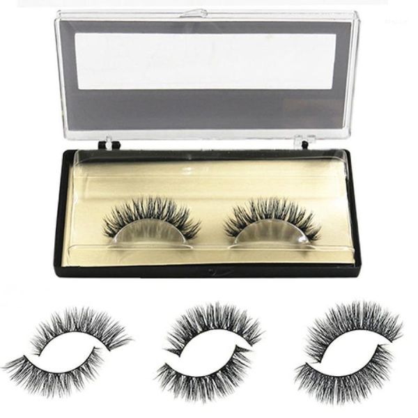 

natural long mink fake eyelashes stage smoke makeup tools art thick false cross messy soft eye lashes1