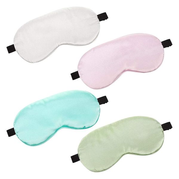 

storage bags silk sleep eye mask smooth soft for children with adjustable shoulder strap lens hood,4 pieces