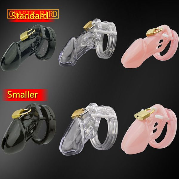 

chaste bird small/standard male chastity device cock cage with 5 size rings brass lock locking number tags toys cb6000 a153