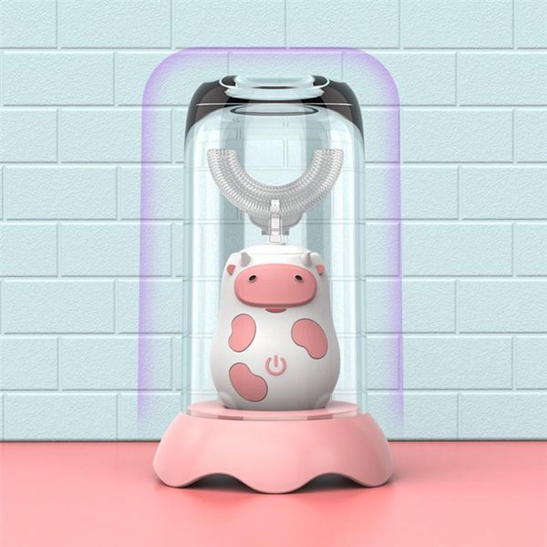 

set kids electric toothbrush u-shape cow shape baby sonic for smart